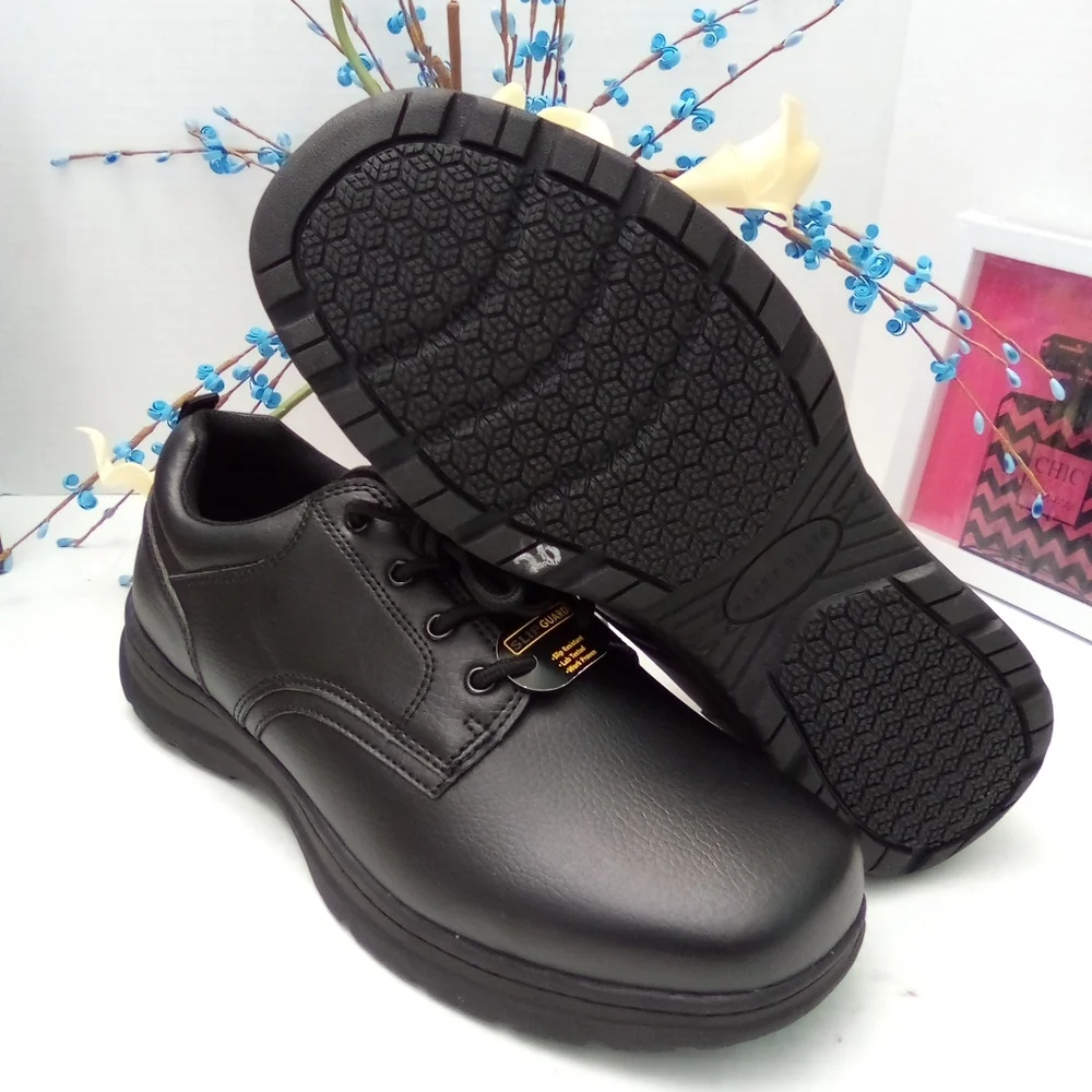 Perry Ellis Shoes Men's Size 10W Black Portfolio Ultrafoam Slip Guard Men's NWT